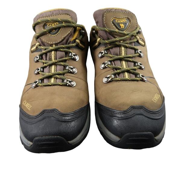 Camel Shoes Mens 9 Hiking Low Leather Boot Outdoor Trekking Active Lace Up Brown - Picture 14 of 14